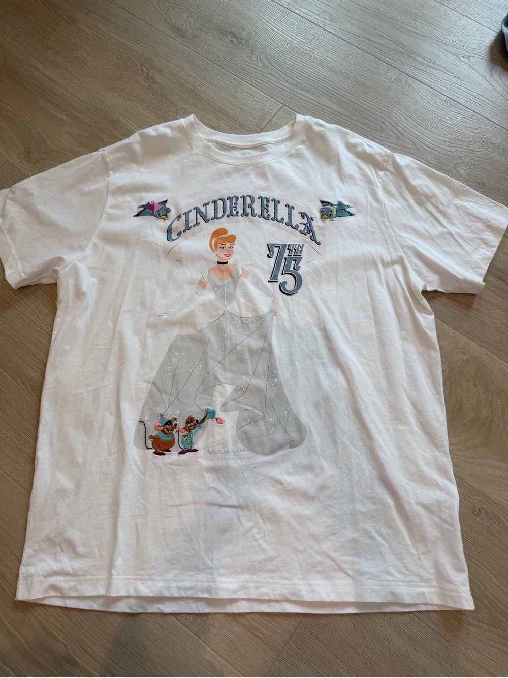 Disney Cinderella 75th Anniversary White Graphic Tee